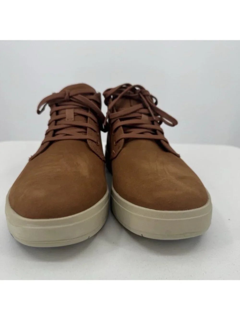 Timberland Men's Tree Davis Square Mid Top Lace-Up Sneakers in Saddle size 9.5